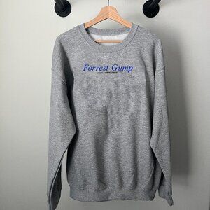 Grey Blue Forrest Gump Classic Retro 90s Movie Crewneck Sweatshirt